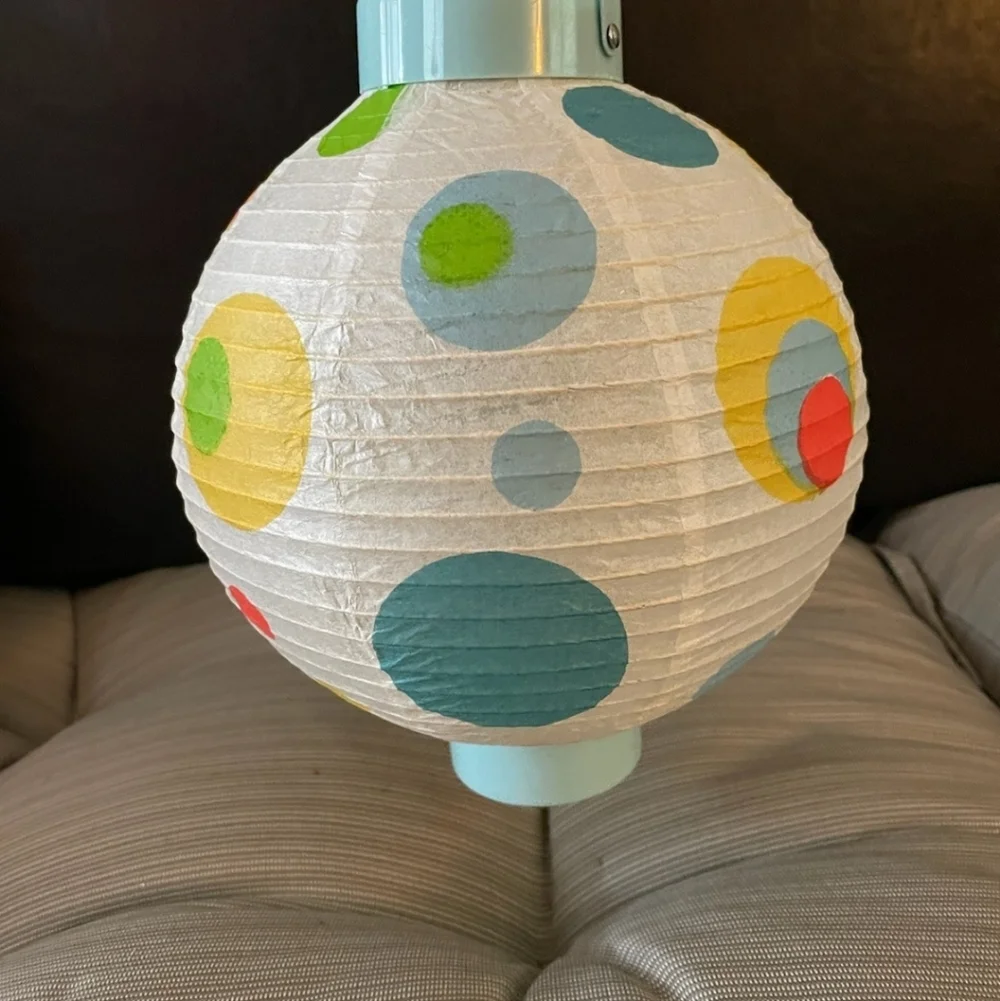 Lot of 7 Paper Lanterns Various Sizes Crate & Barrel